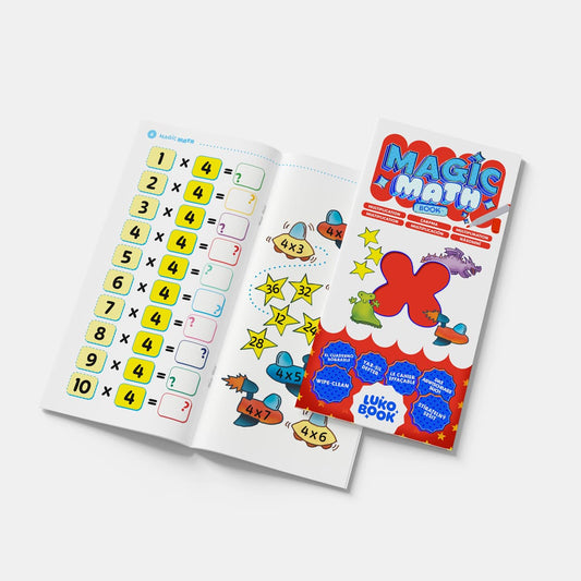 Magic Math – První matematická sada 3 knih | Stíratelné knihy – sčítání, odčítání a násobení